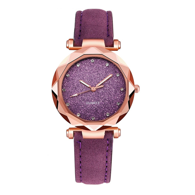 Good Quality Young Girls Luxury Quartz Watch For Womens Fashion Watch With For Leather Belt Montre Femme Strass Dropshipping