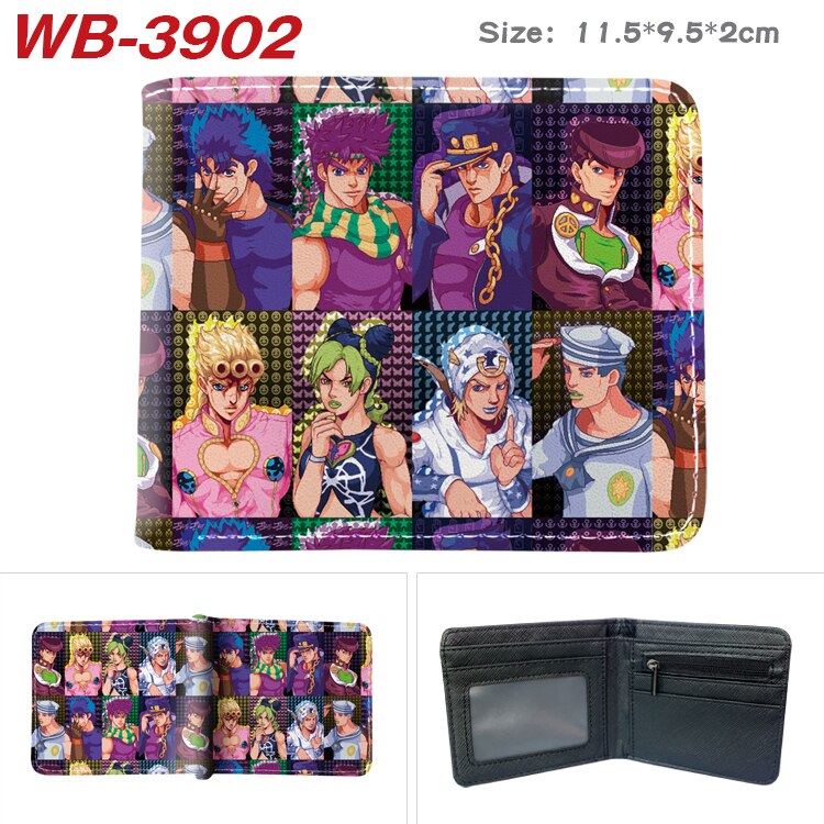 Anime Jojo Bizarre Adventure Cartoon Wallet Men PU Leather Coin Purse with Card Holder