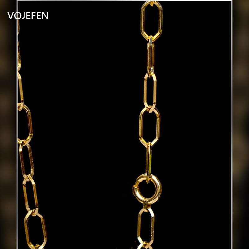 VOJEFEN 18k Gold Chains Necklaces Jewellery Women&