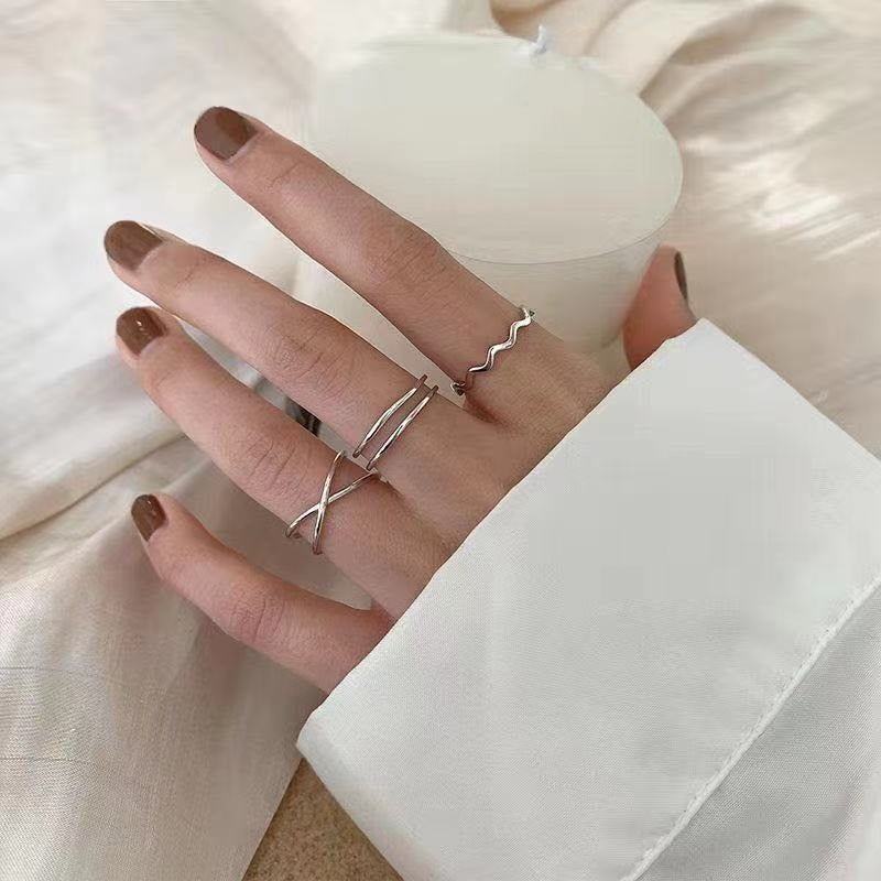 Trendy Butterfly Metal Punk Rings Set for Women Girls Party Jewelry Gifts Fashion Accessories Buckle Female Index Finger Ring