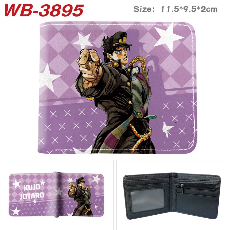 Anime Jojo Bizarre Adventure Cartoon Wallet Men PU Leather Coin Purse with Card Holder