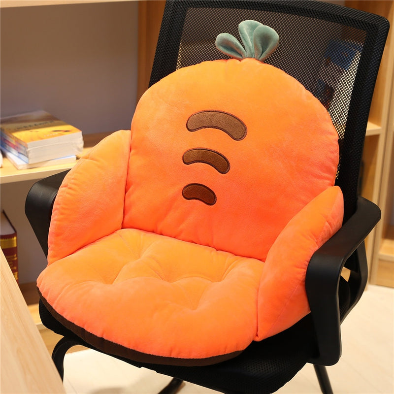 Chair One-piece Cushion Office Sedentary Butt Mat Student Seat Back Cushions Waist Support Chair Backrest Mat Home Decoration