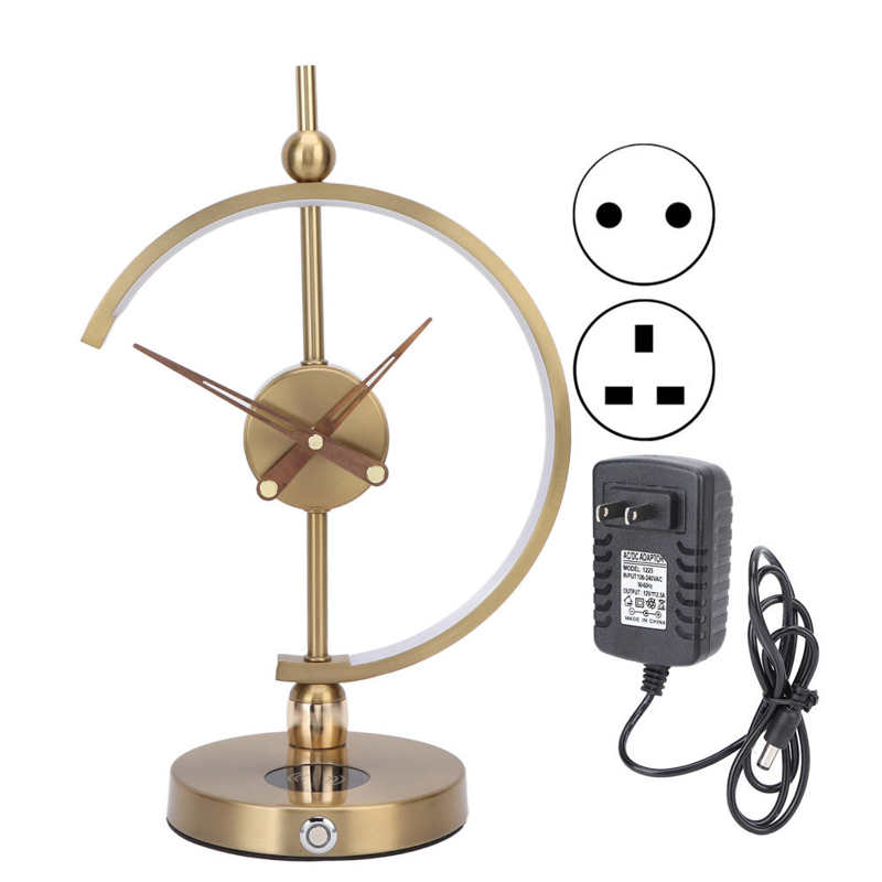 12W LED Clock Lamp Beautiful Stylish Silent Clock Table Lamp Ornament With Wireless Charging Base AC100-240V Home Decoration