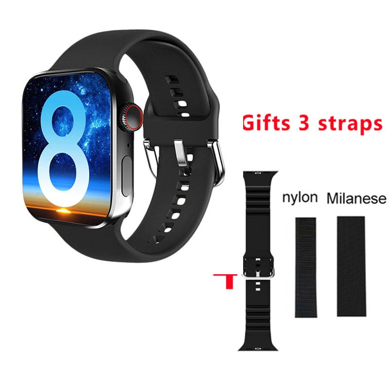 2022 NEW Smartwatch HW8 Max Men 1.99&quot; full screen NFC Right angle design bluetooth call Women Smart Watch PK DT7 W57 W27 HW22