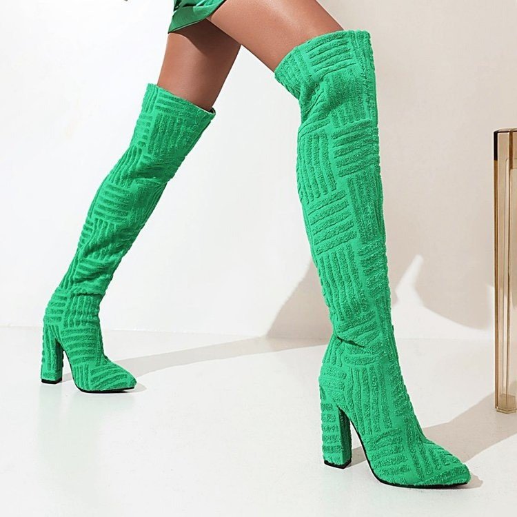 New Brand Autumn Winter Knee High Boots Women Sexy Party Mature Thin High Heels Women&