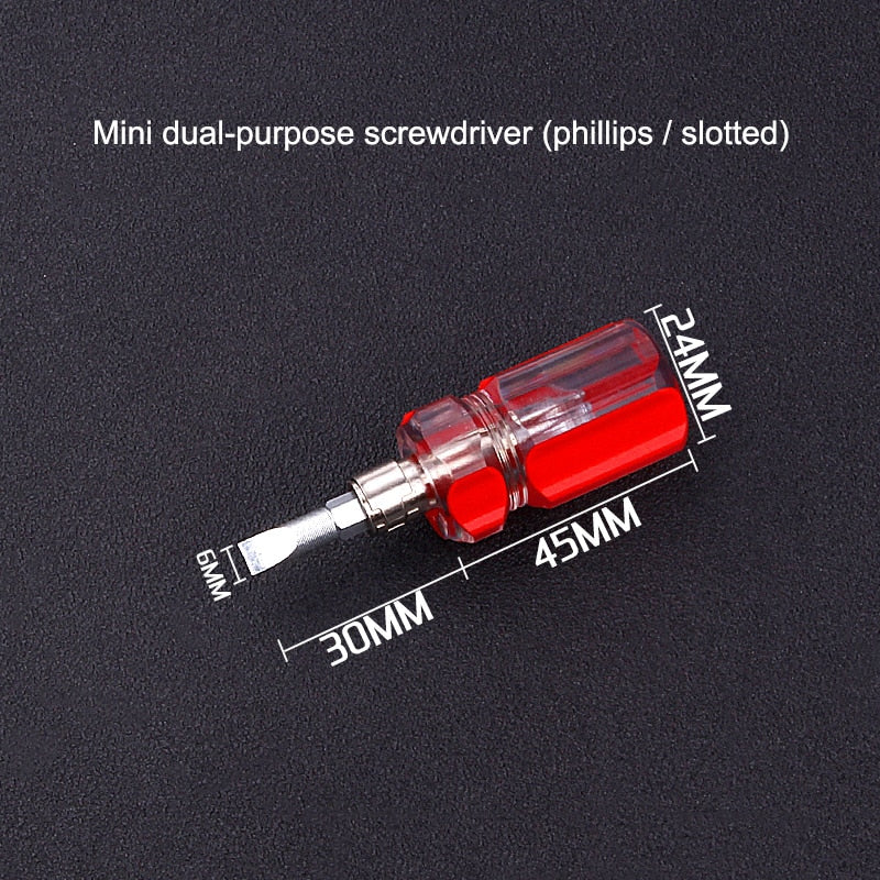 Hot Selling Phillips Screwdriver Mini Screwdriver Short Small Split Fender Tools Slotted turnip head