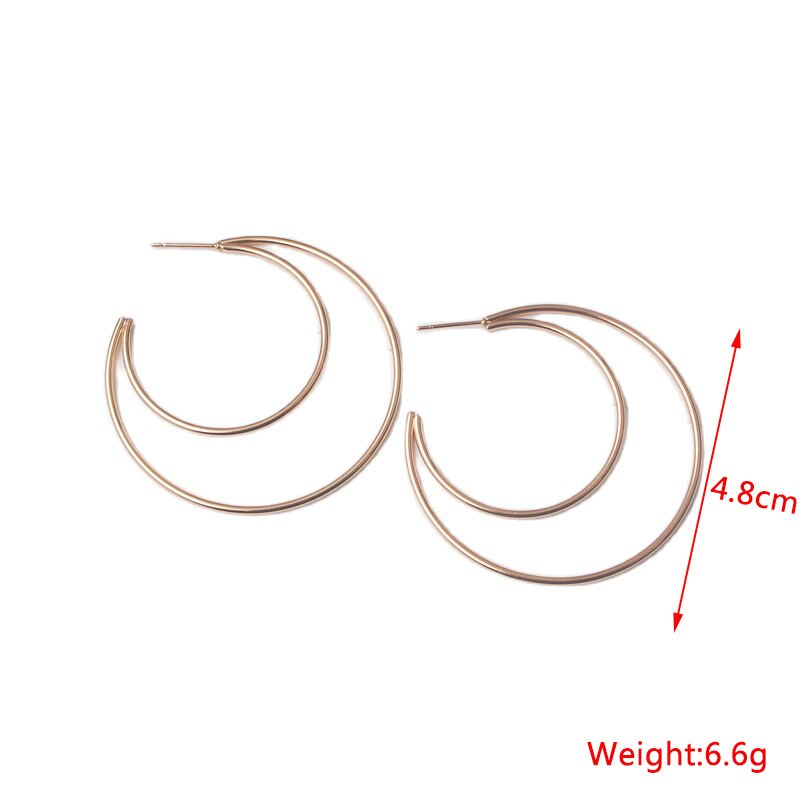 Big Hexagon Hoop Earrings for Women Exaggerated Hollow Geometric Statement Earrings Gold Color Metal Hoop Earrings pendientes