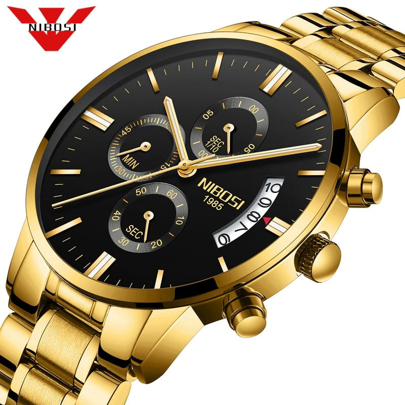 NIBOSI Relogio Masculino Men Watches Luxury Famous Top Brand Men&