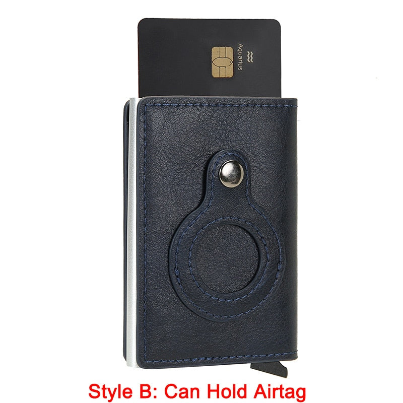 Rfid Card Holder Men Wallets Money Bag Male Black Short Purse 2022 Small Leather Slim Wallets Mini Wallets For Airtag Air Tag