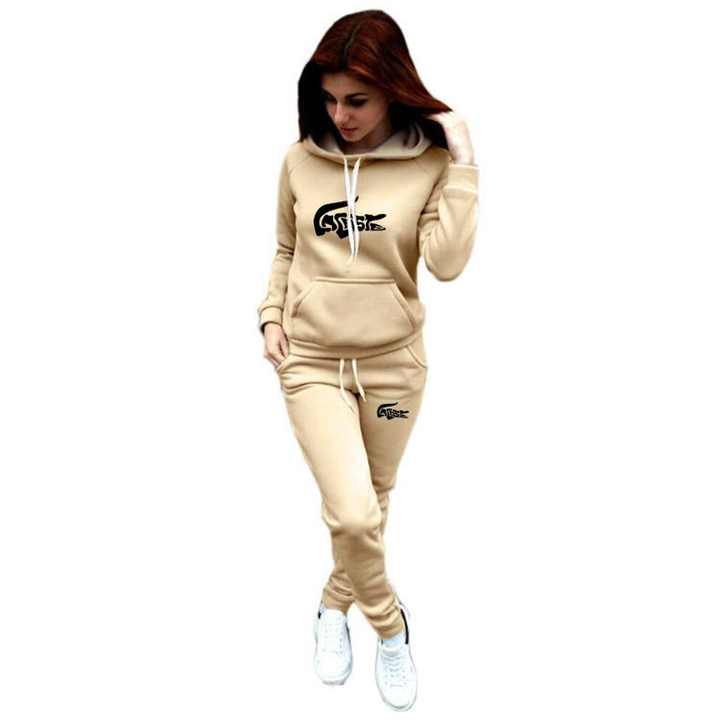 Women Men Animal Printed Hoodie Tracksuits Fleece Hoodies and Pants Set Pullover Hoody Sweatshirt Sport Brand Clothing