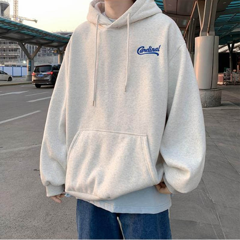 New Men Hoodies Autumn Winter Korean Fashion Letter Print Oversized Pullover Tops Harajuku Hip Hop Casual Sweatshirts Streetwear