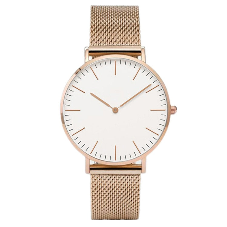 Luxury Rose Gold Watch Women Bracelet Watches Top Brand Ladies Casual Quartz Watch Steel Women&