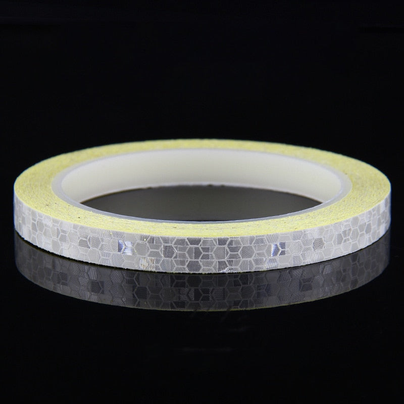 1cm*8m Bike Stickers Reflective Tape Fluorescent MTB Bike Bicycle Strips Cycling MTB Tapes for Bicycle Helmet Motorcycle Scooter