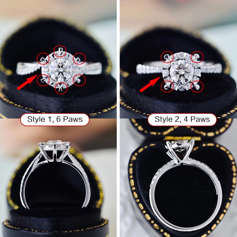 JK&amp;JY Center Stone 0.3Ct Natural Diamond Halo Ring In 18K White Gold Luxury Fashion Party Fine Wedding Jewelry