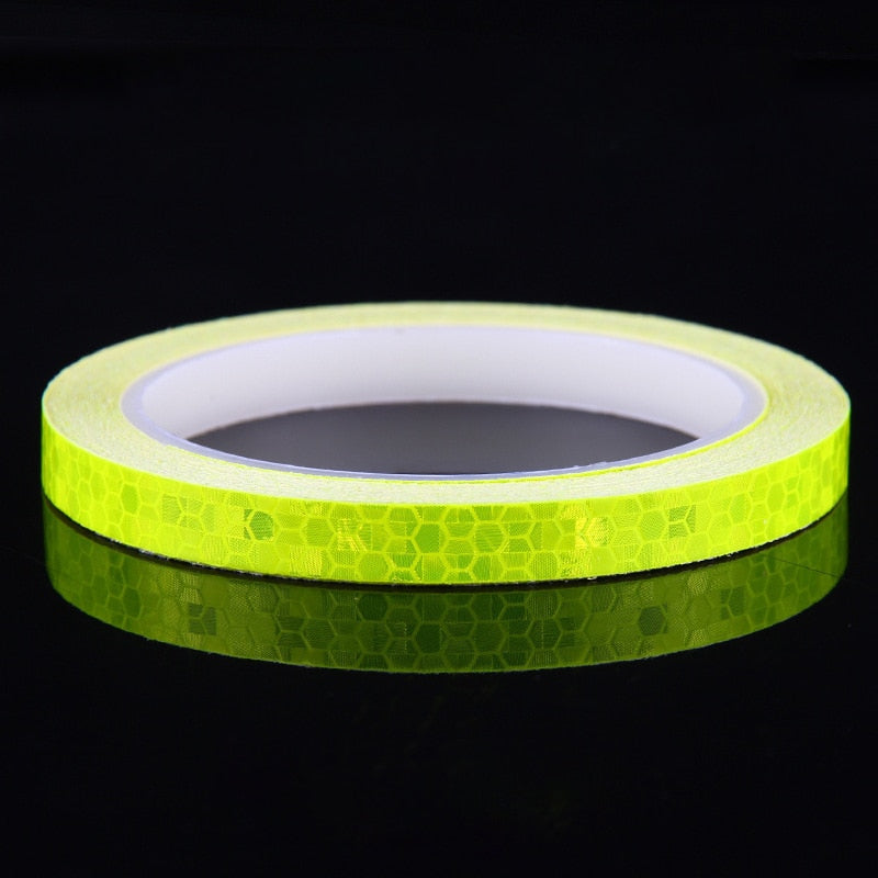 1cm*8m Bike Stickers Reflective Tape Fluorescent MTB Bike Bicycle Strips Cycling MTB Tapes for Bicycle Helmet Motorcycle Scooter